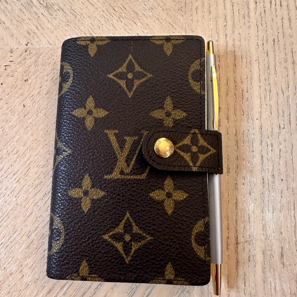 Louis Vuitton vintage monogram mini Agenda Cover with pen and matching notebooks